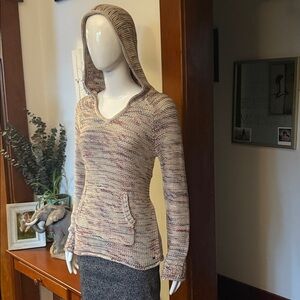 NWT Eddie Bauer size small Women's Multicolor Knit hoodie Sweater